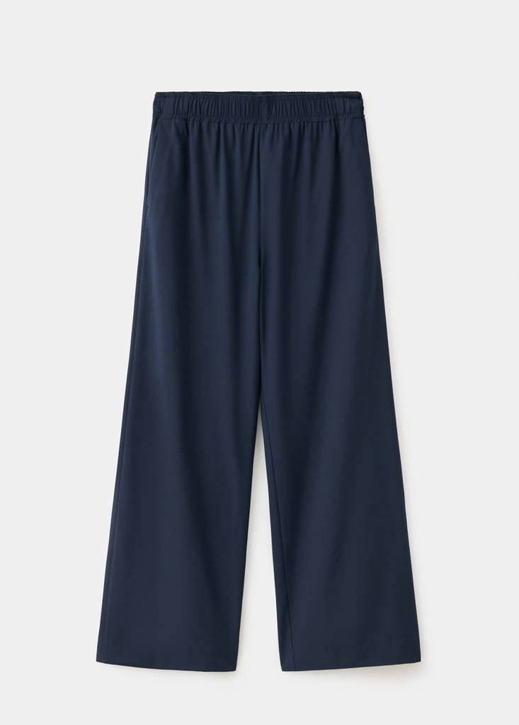 Wide leg jogger trousers — Navy