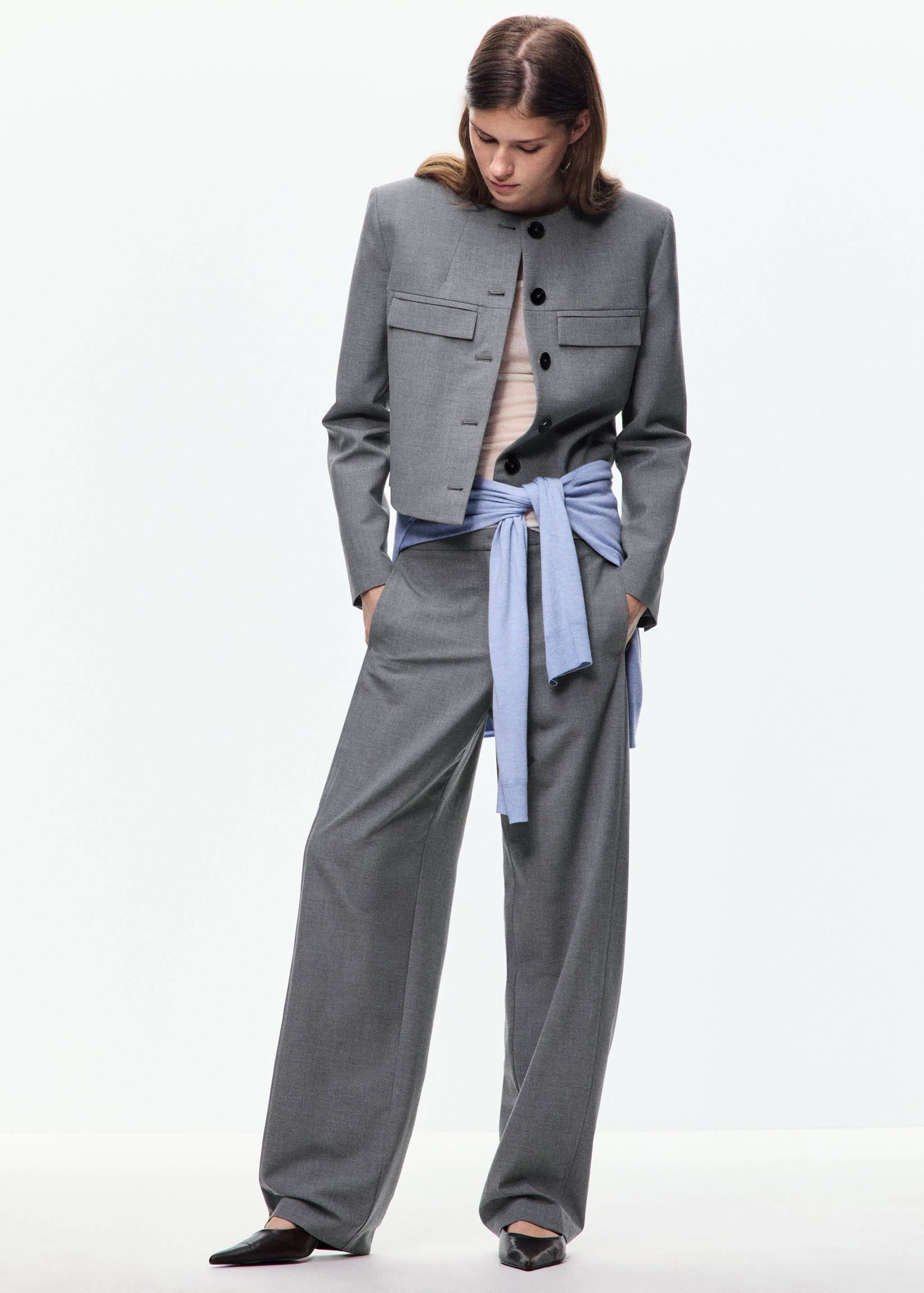 Pantalon droit détail coutures - Plan général