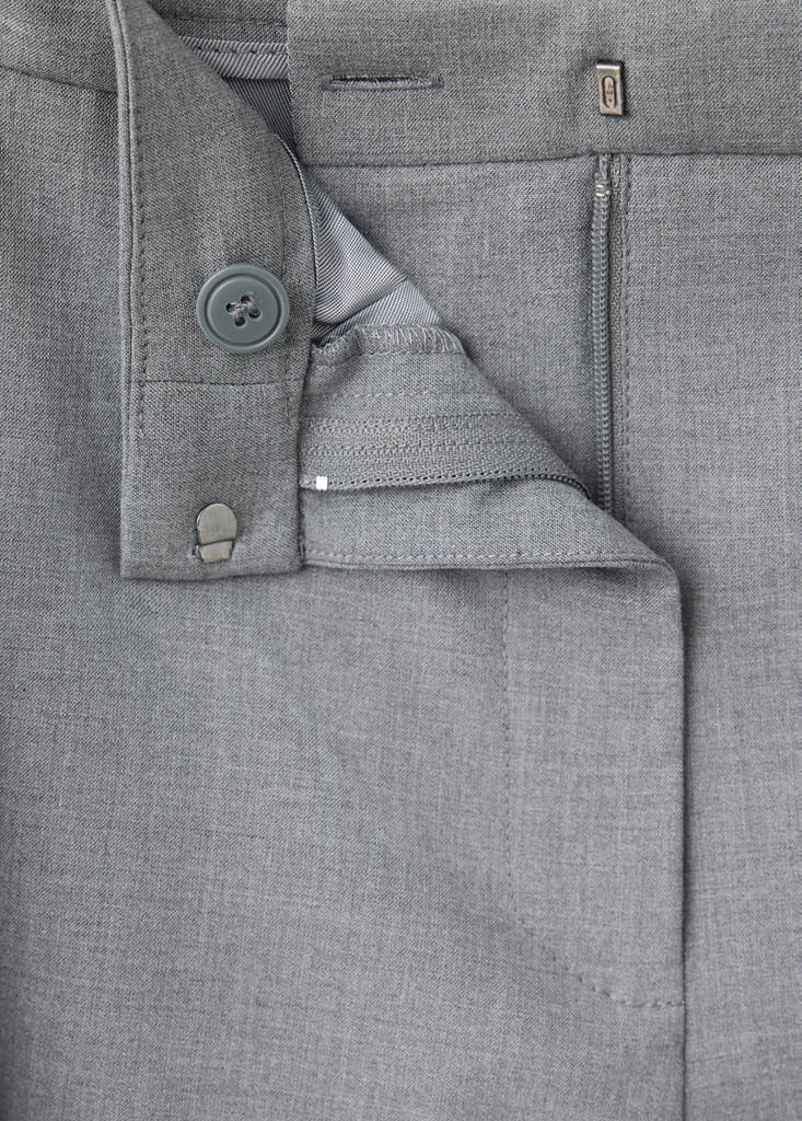 Straight-leg trousers with seam detail — Grey