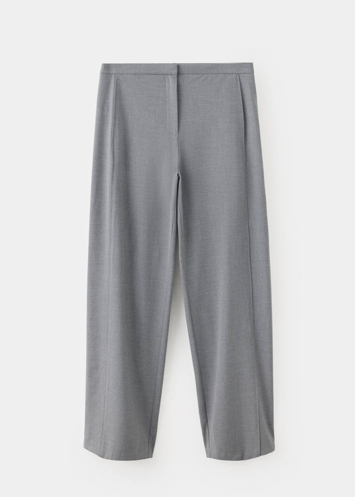Straight-leg trousers with seam detail — Grey