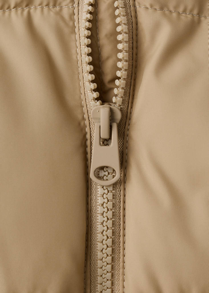 Hood puffer coat — Sand