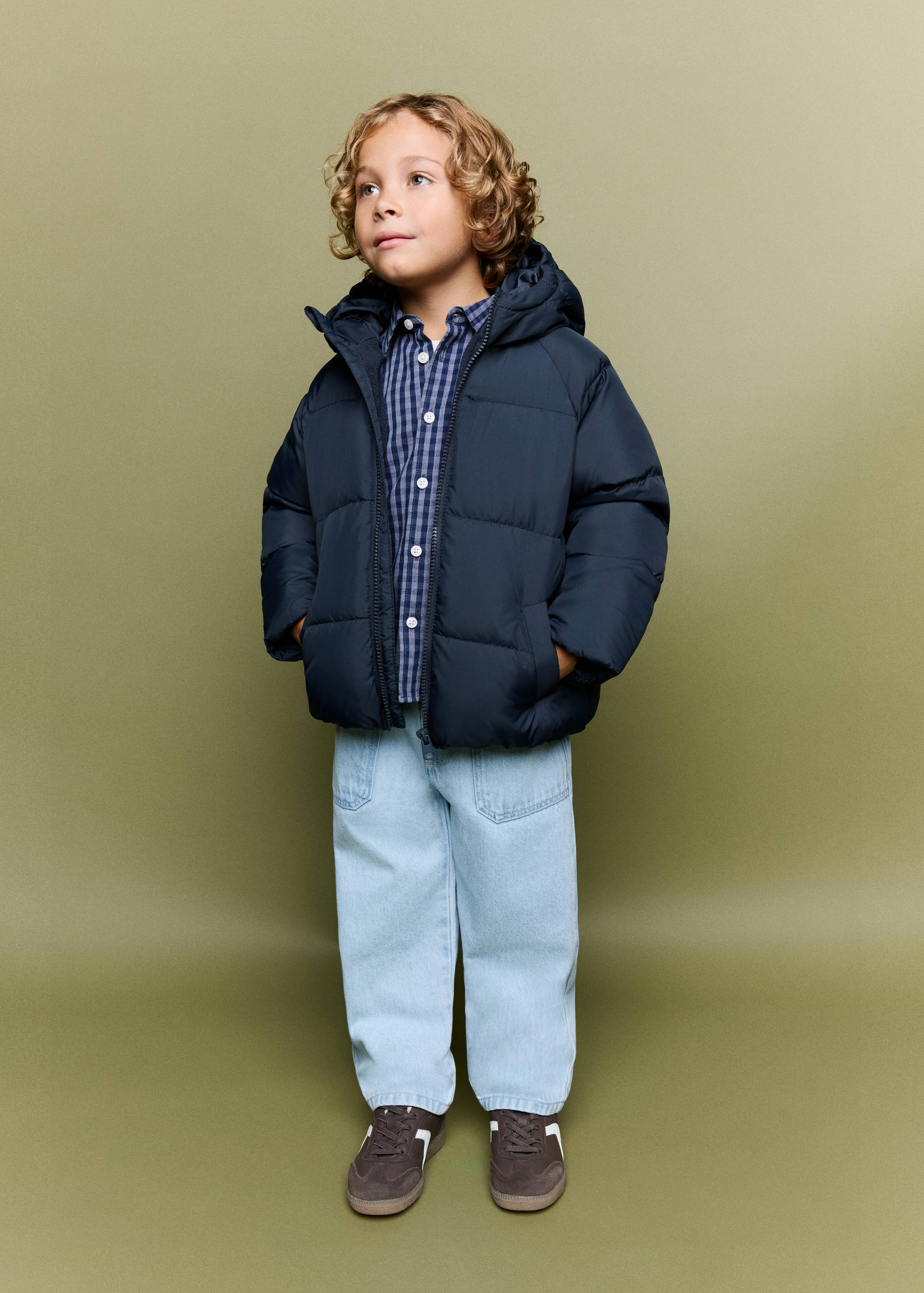 Hood puffer coat - General plane