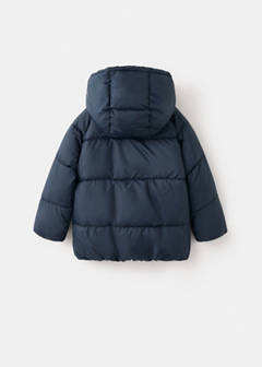 Hood puffer coat — Navy 6