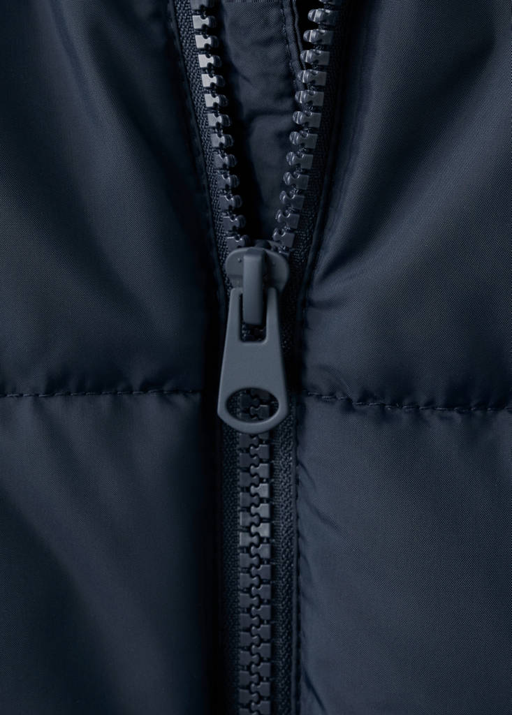 Hood puffer coat — Navy