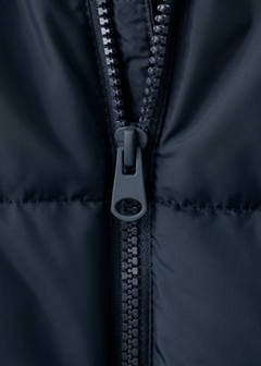 Hood puffer coat — Navy 5