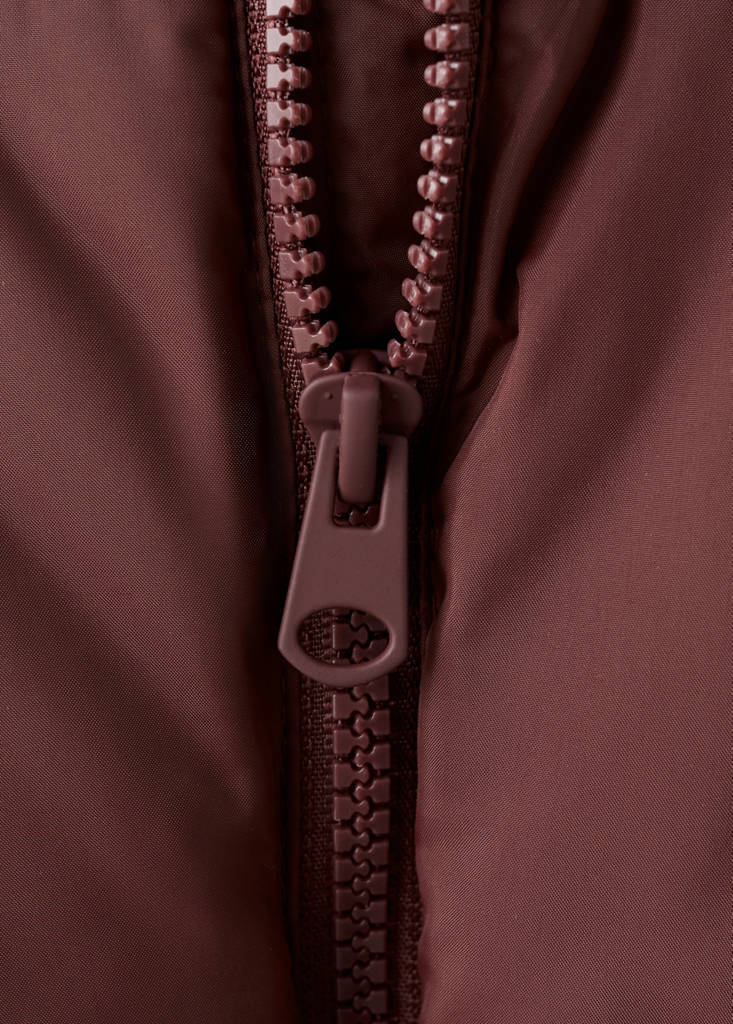 Hood puffer coat — Maroon