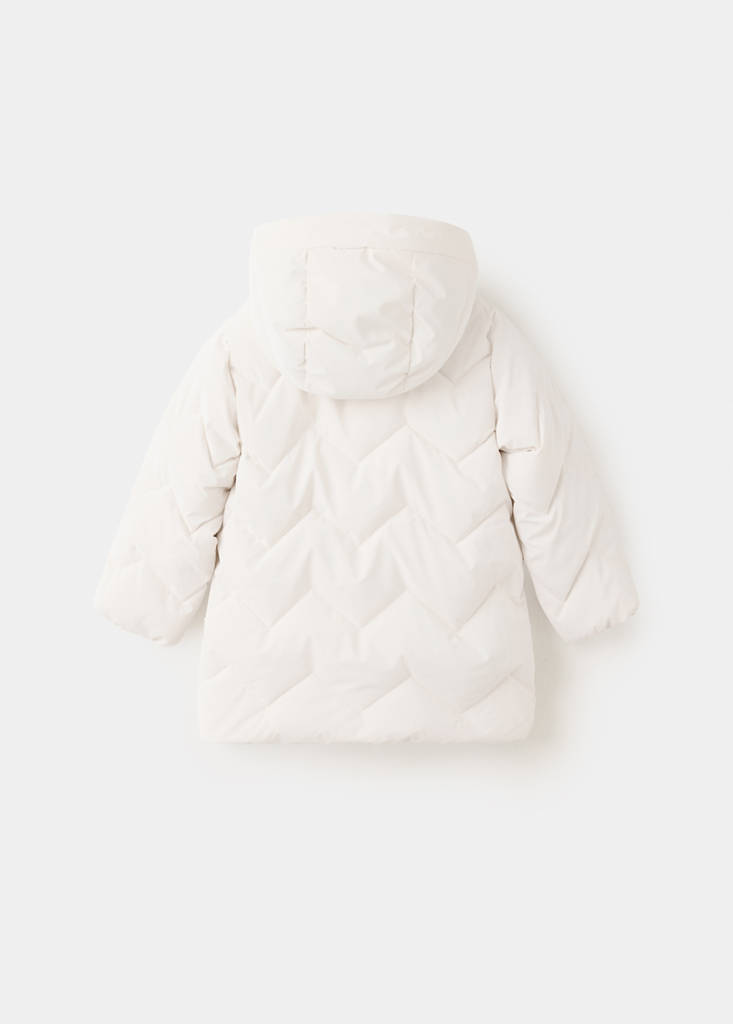 Long padded anorak — Ice Grey