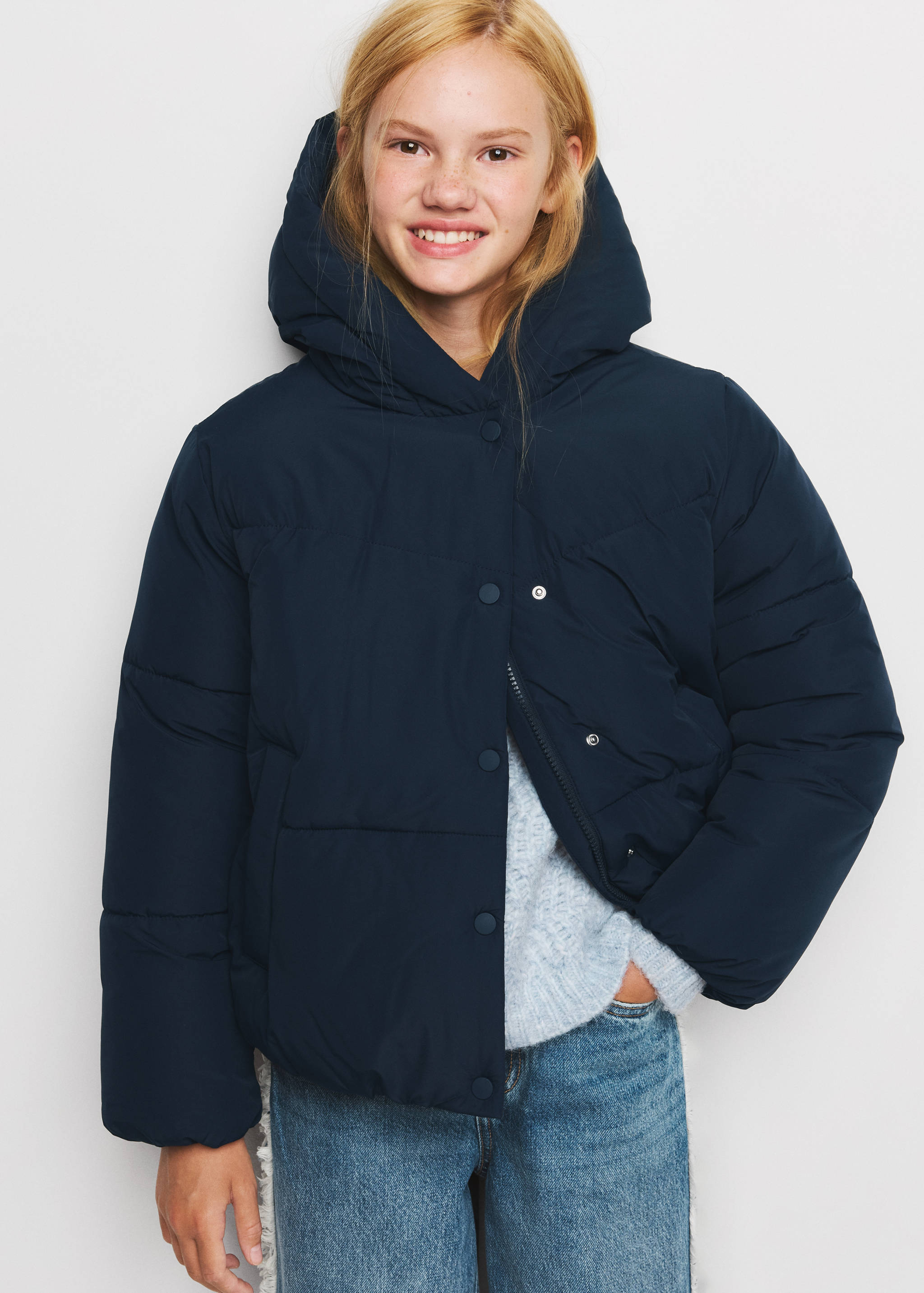 Hood puffer coat - Details of the article 4