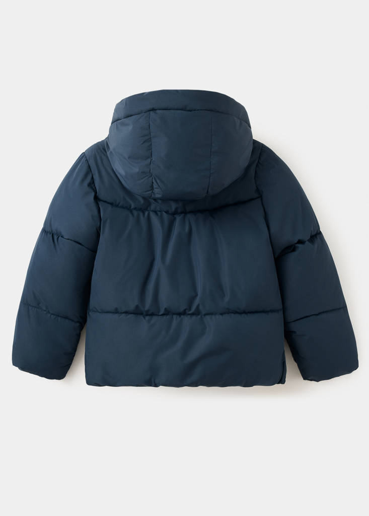 Hood puffer coat — Navy