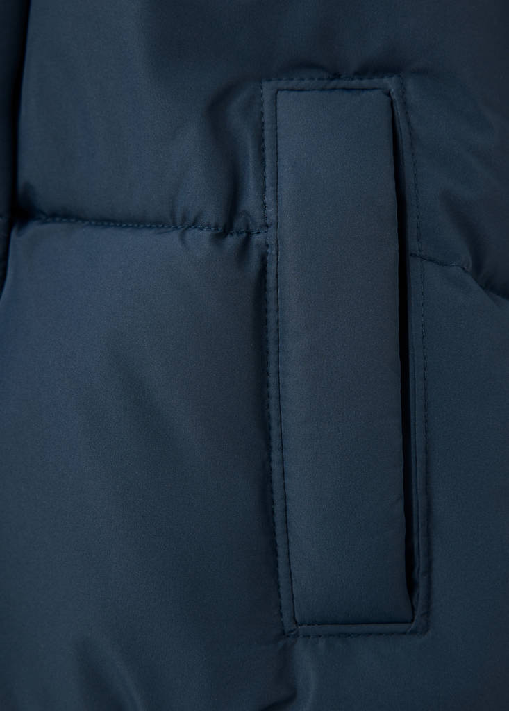 Hood puffer coat — Navy