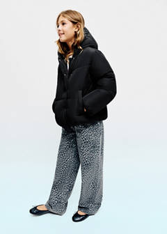 Hood puffer coat — Black 2