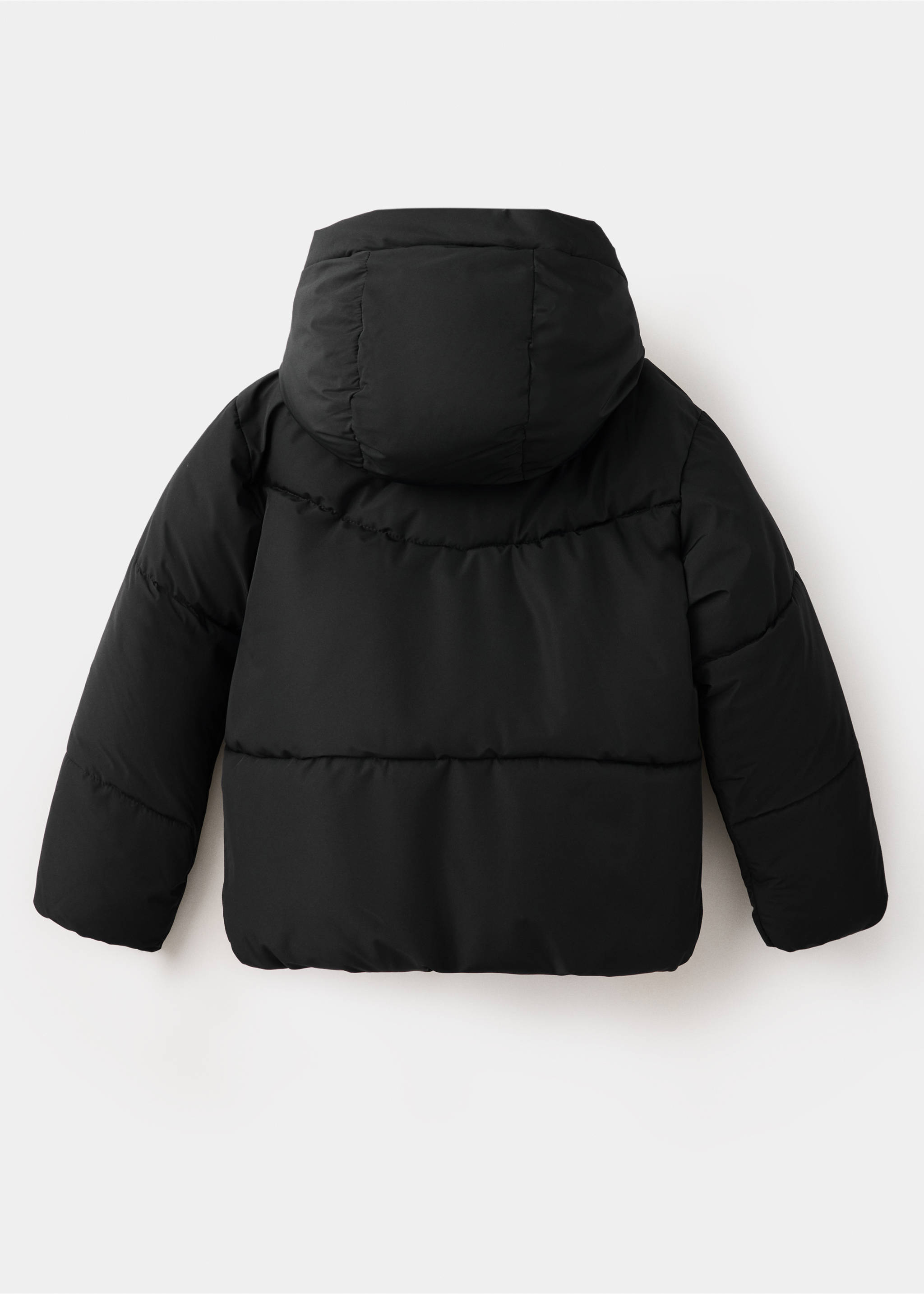Anorak acolchado capucha - Reverso del artículo, Negro. Ref: 37035975-00.