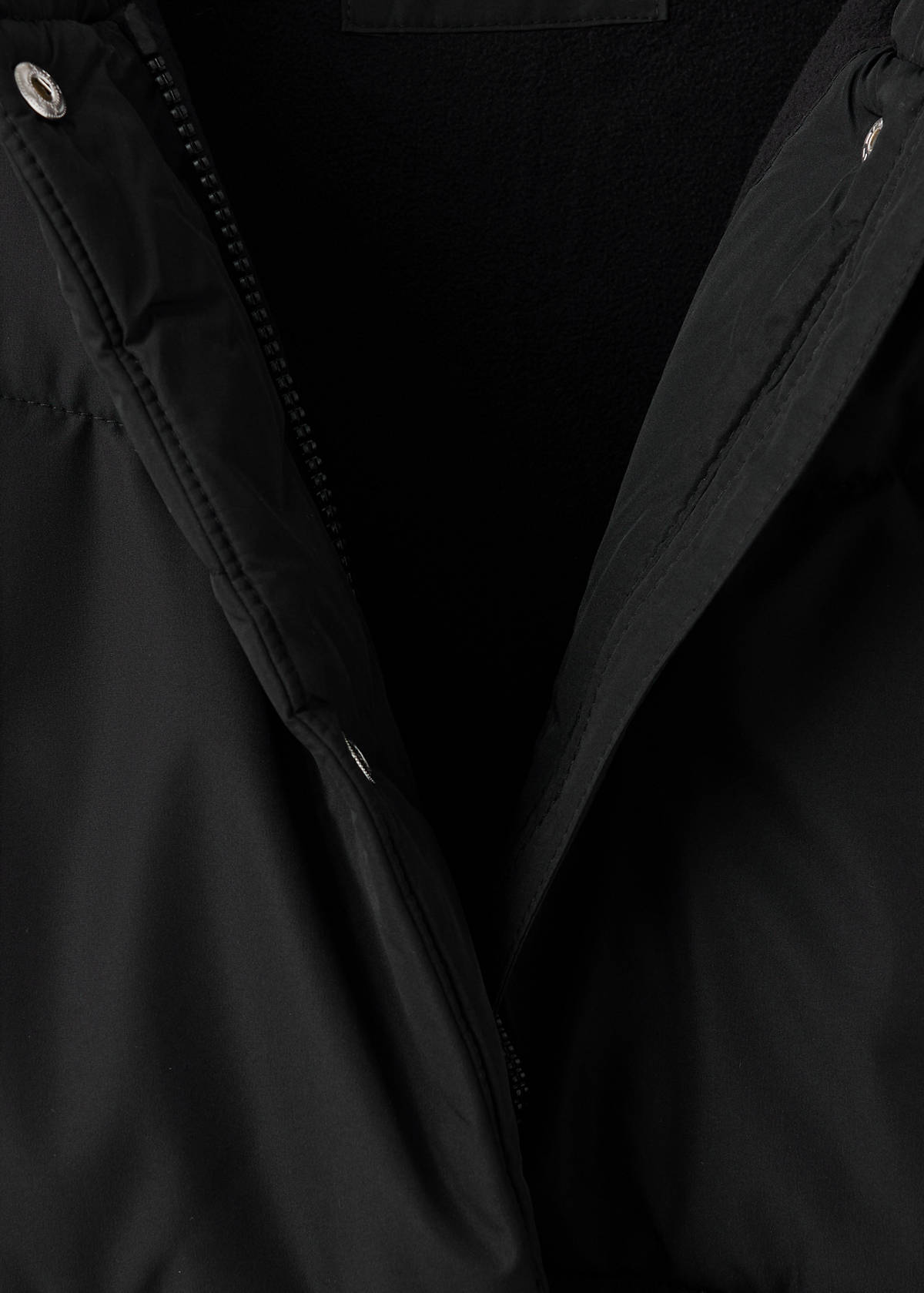 Hood puffer coat — Black