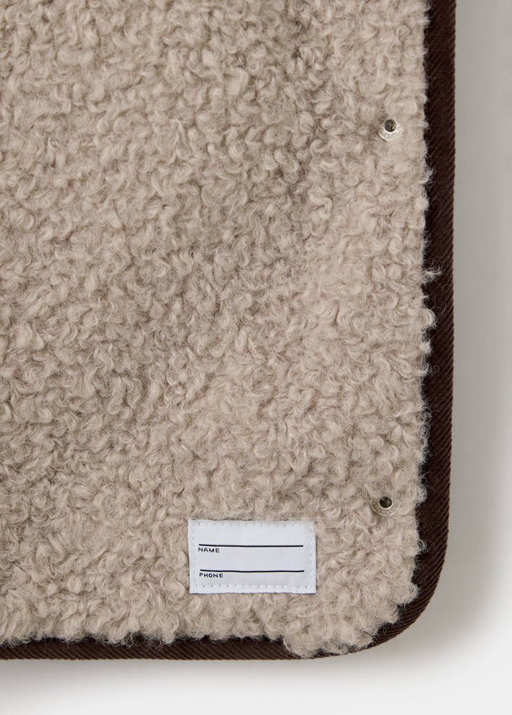 Padded sherpa-lined anorak — Brown
