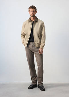 Water-repellent cotton blend jacket — Sand 2