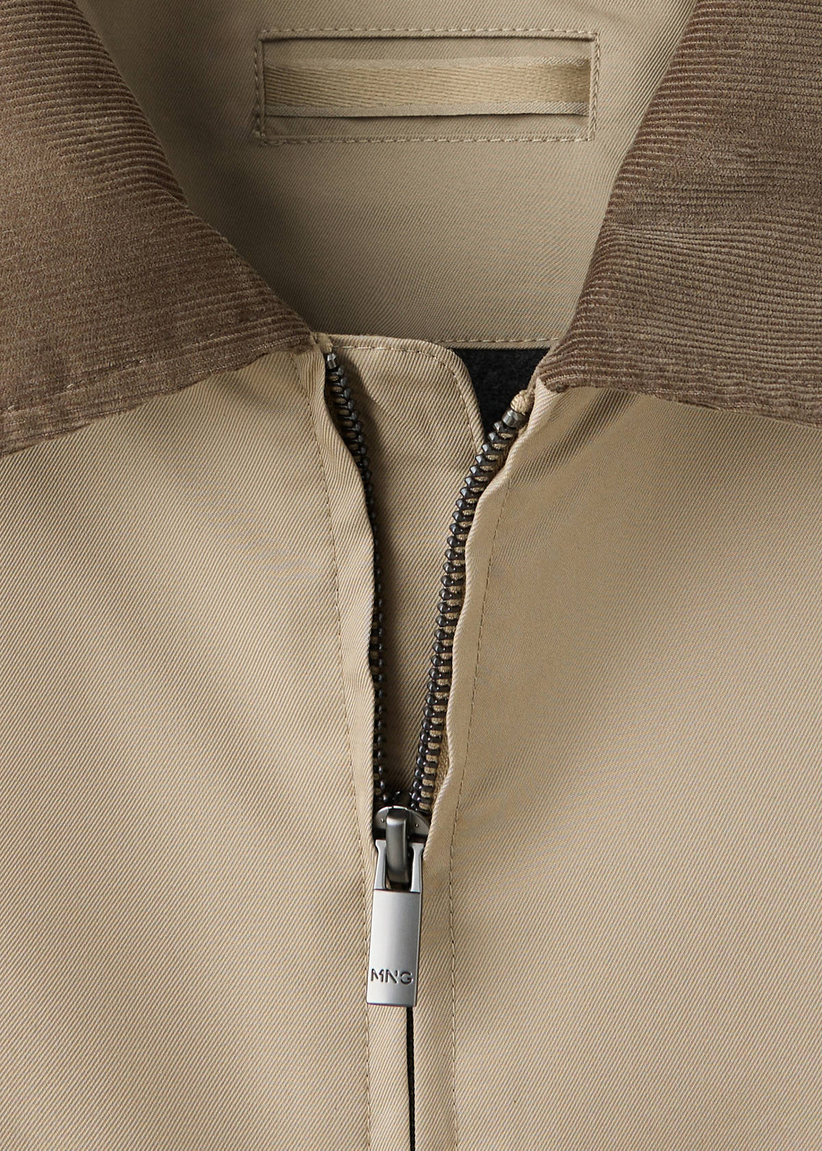 Water-repellent cotton blend jacket — Sand