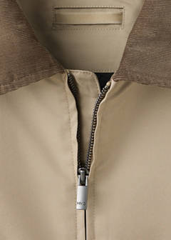 Water-repellent cotton blend jacket — Sand 9