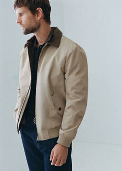Water-repellent cotton blend jacket — Sand 7
