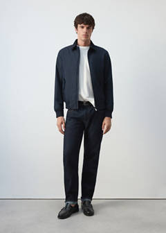 Water-repellent cotton blend jacket — Night Blue 2