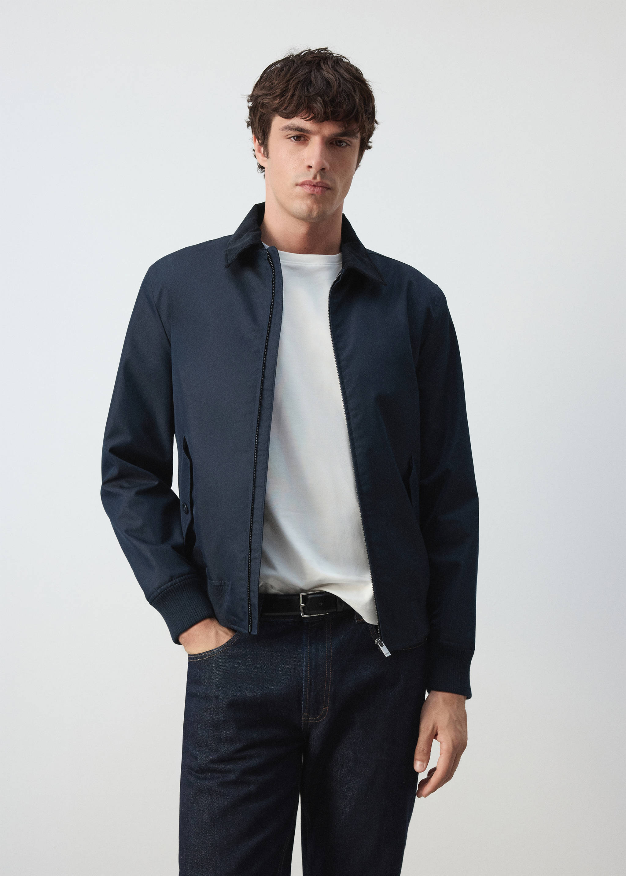 Water-repellent cotton blend jacket - Medium plane