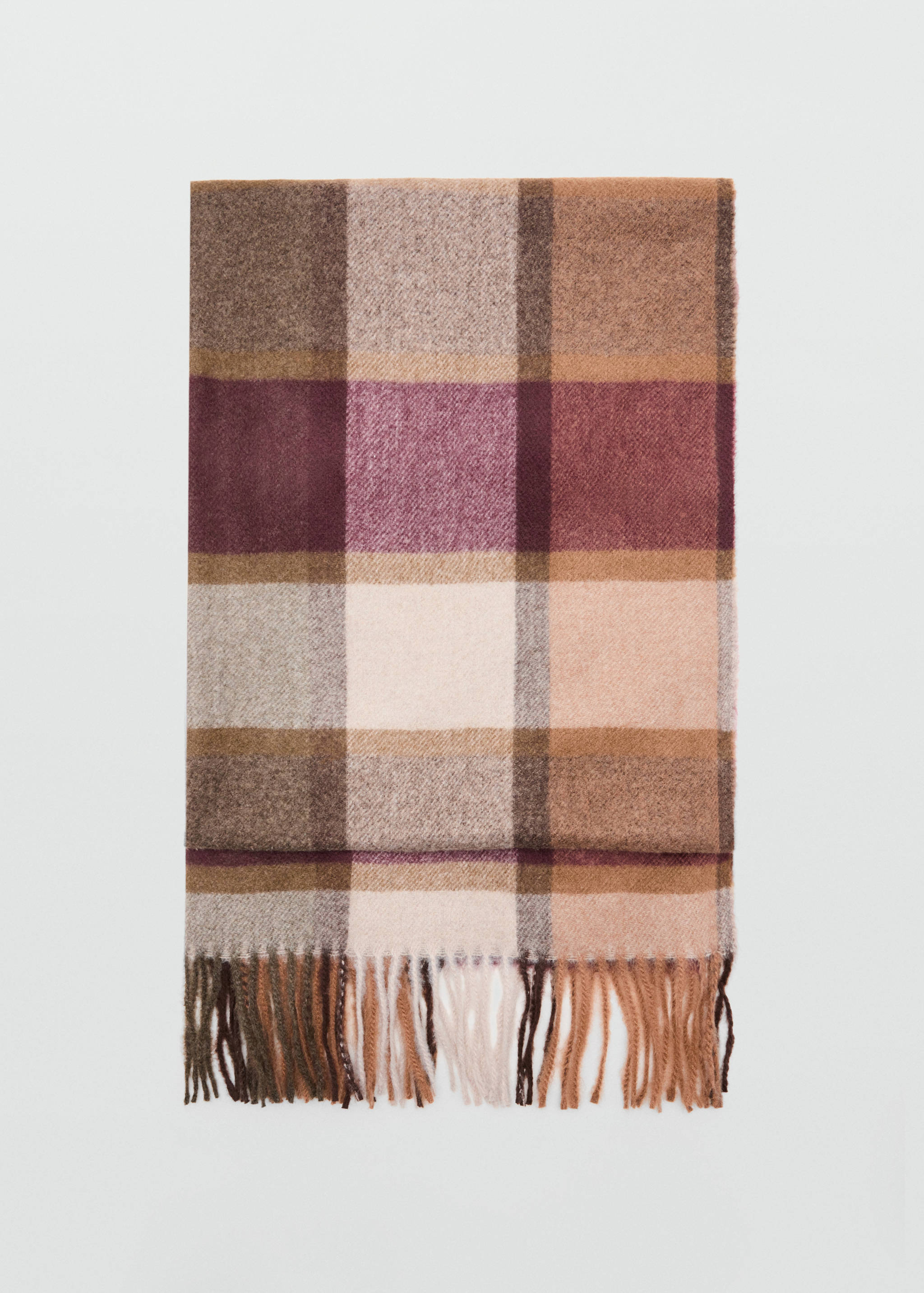 Fringed check scarf - Article without model