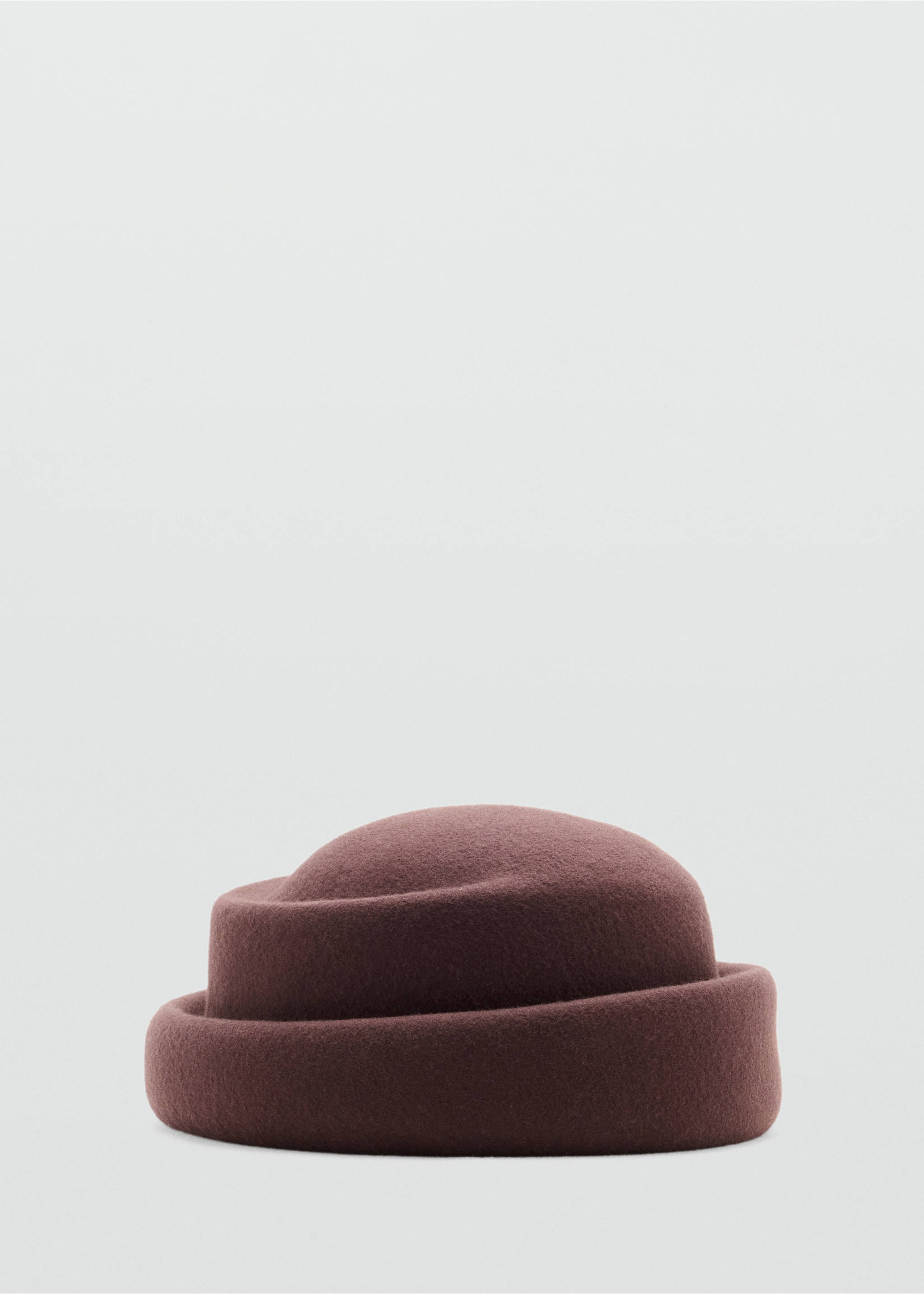 100% wool hat - Article without model, Chocolate. Ref: 37035981-00.