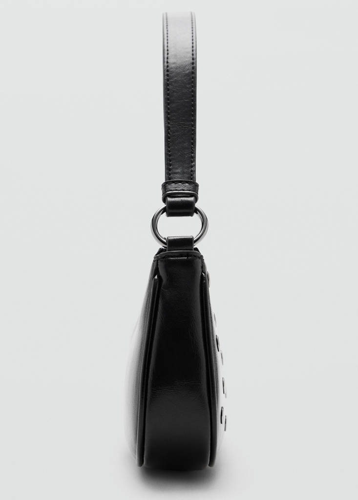 Studded shoulder bag — Black
