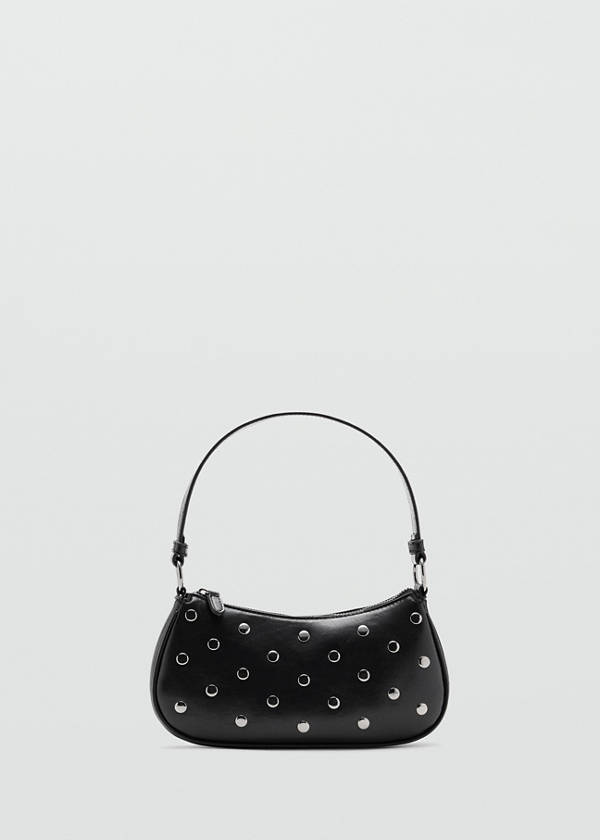 Studded shoulder bag — Black