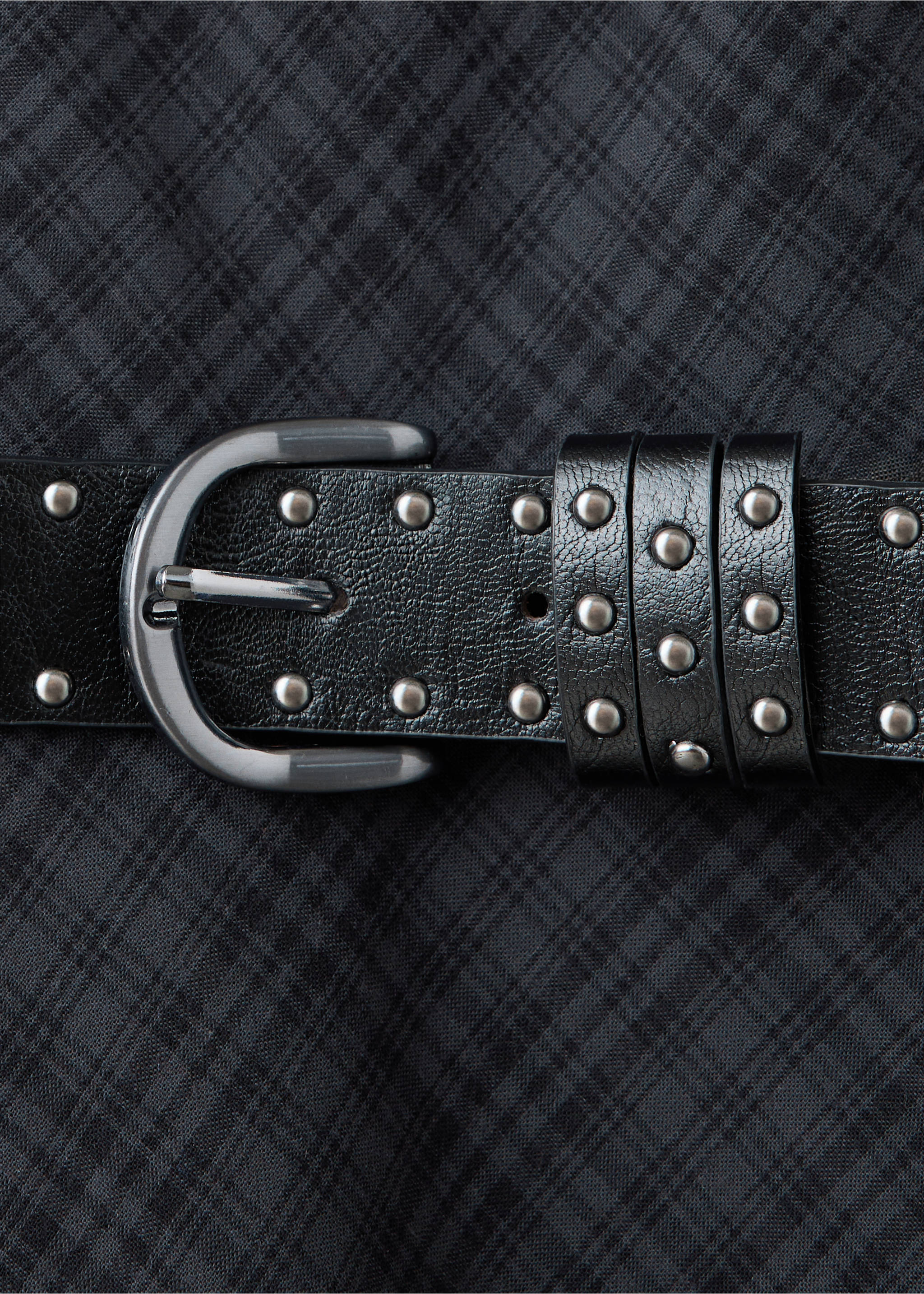 Robe à carreaux avec ceinture - Détail de l'article 8, Gris. Ref: 37035990-00.
