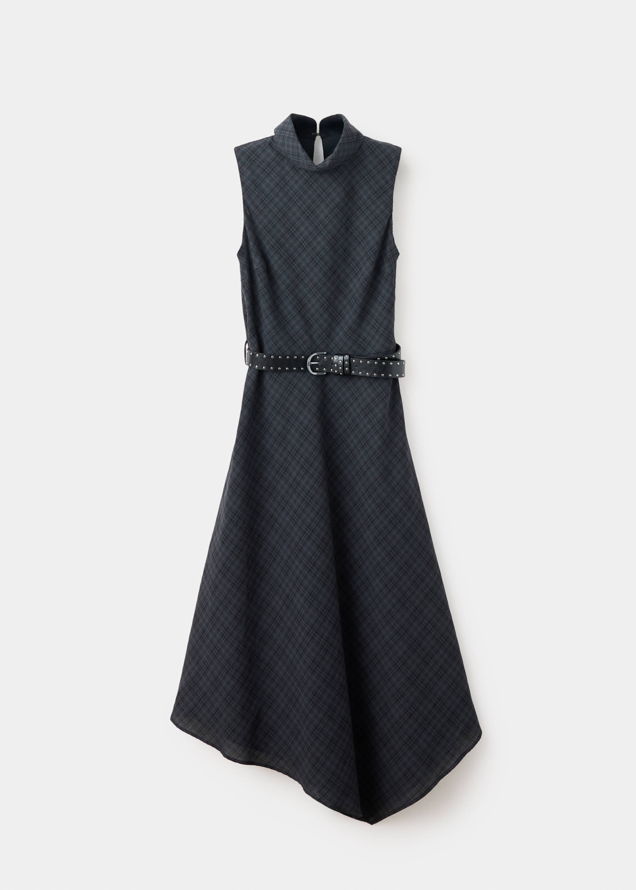 Robe à carreaux avec ceinture - Article sans modèle