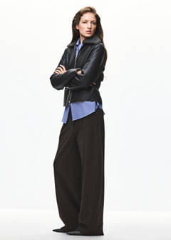 Double-faced faux-leather jacket — Black 8
