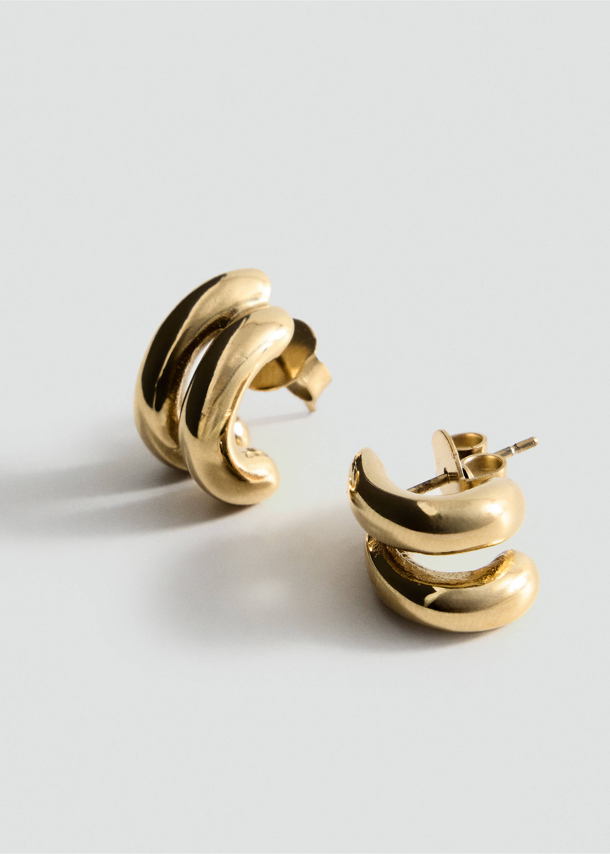 Hoop earrings - Medium plane, Gold. Ref: 37035993-00.