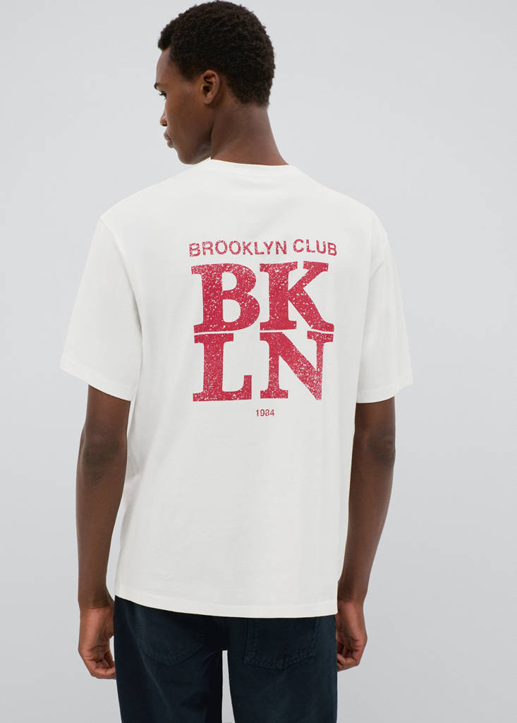 Cotton T-shirt with print detail - thumbnail 3
