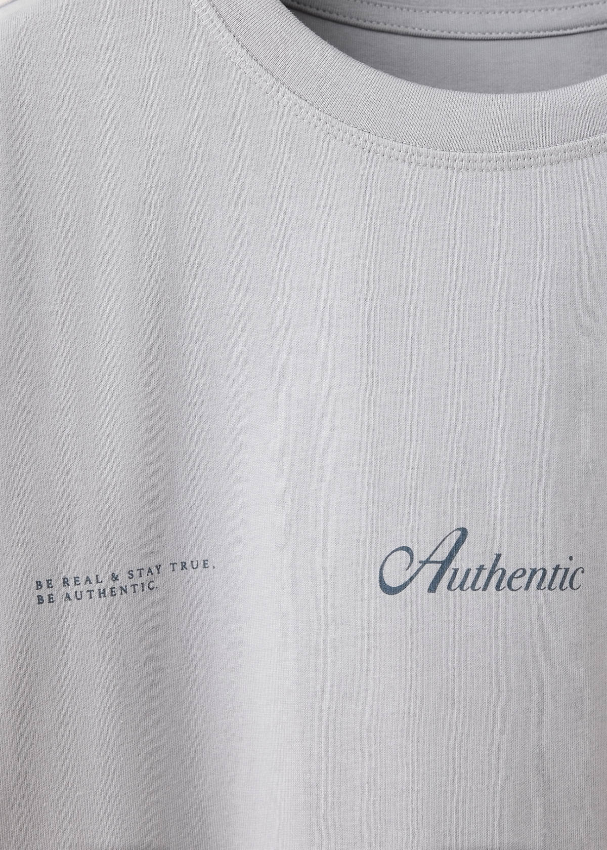 Printed cotton-blend t-shirt — Grey