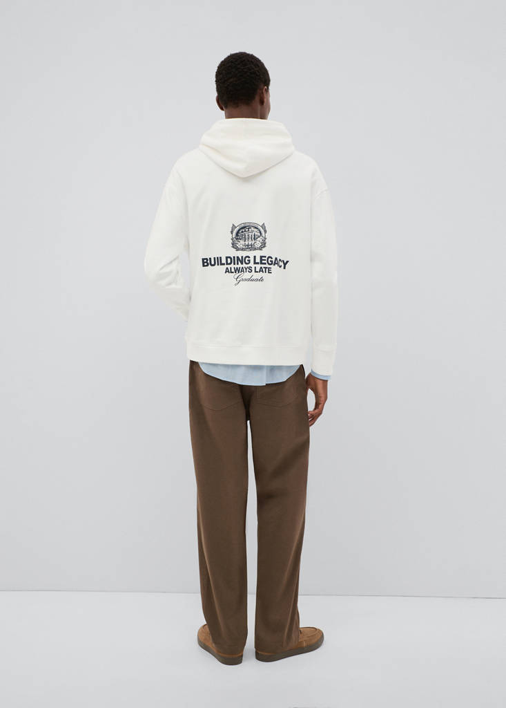 Printed cotton sweatshirt — Off White