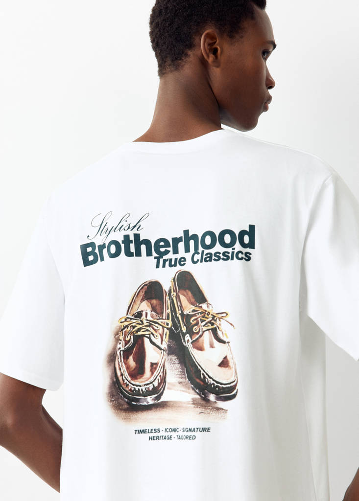 Cotton T-shirt with graphic print - thumbnail 3