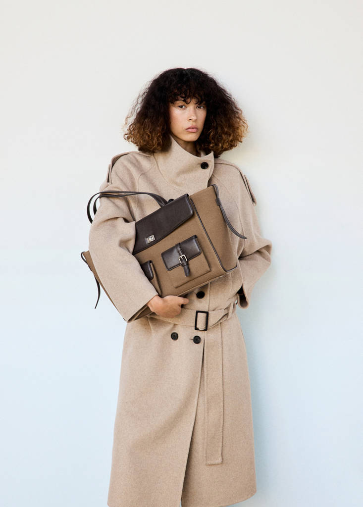 Torba shopper cargo khaki - Kobieta - Rozmiar uniwersalny - MANGO