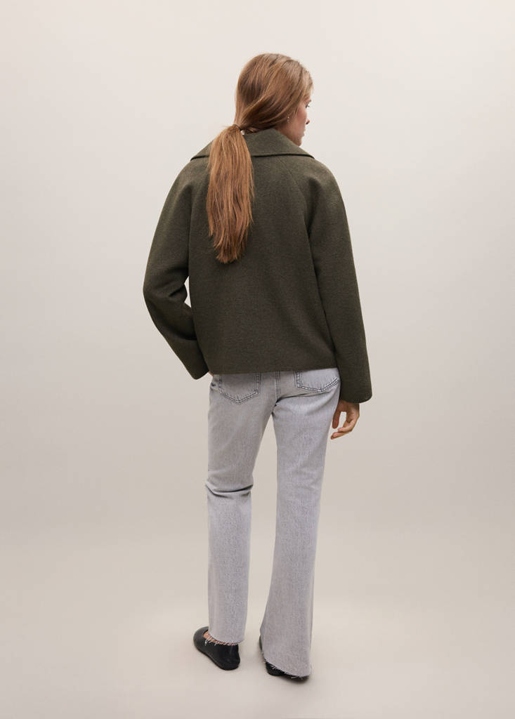 Double-breasted wool blend coat - thumbnail 3