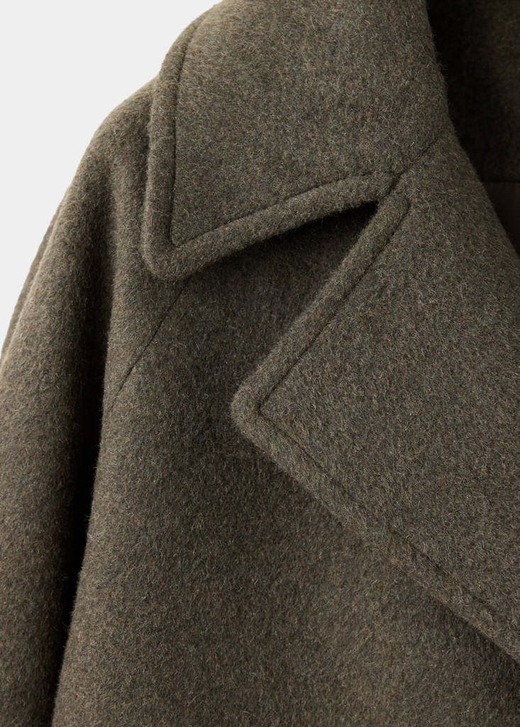 Double-breasted wool blend coat - thumbnail 7
