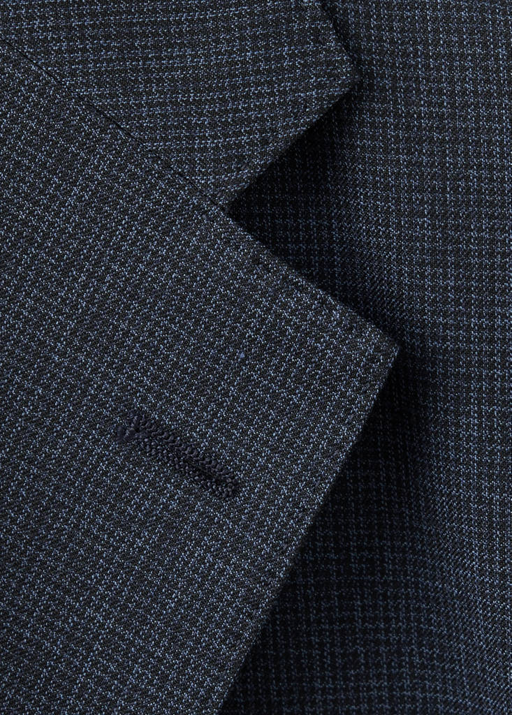 Slim fit wool blend blazer — Navy