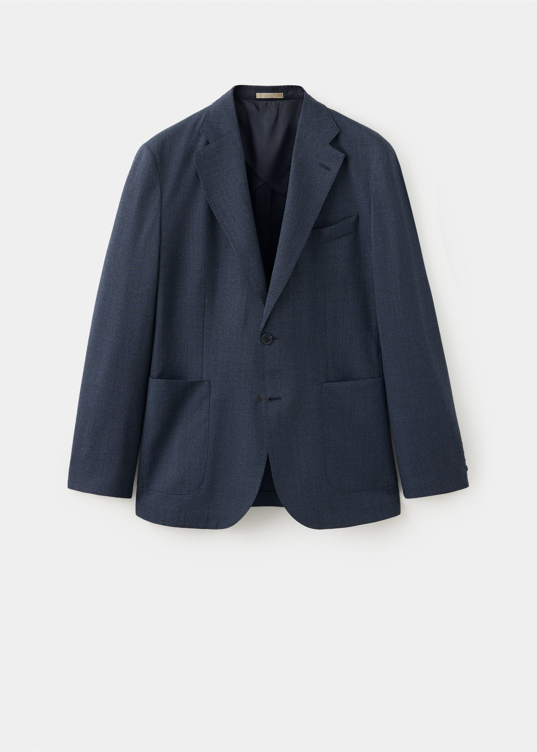 Slim fit wool blend blazer - Article without model, Navy. Ref: 37036323-00.