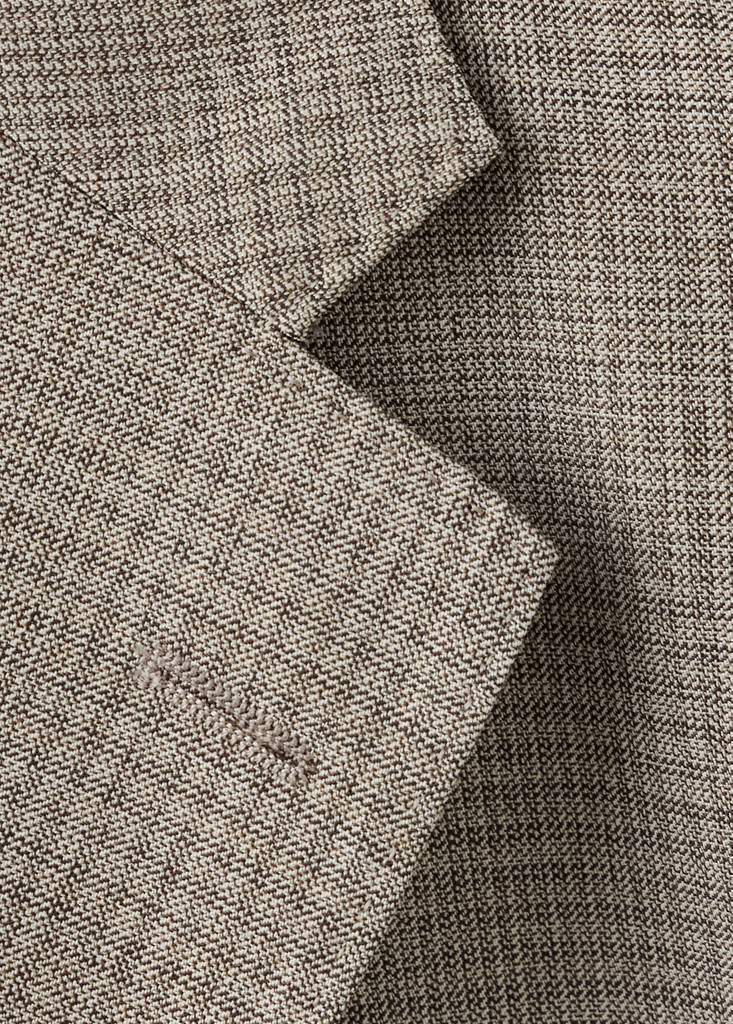 Slim fit wool blend blazer — Beige
