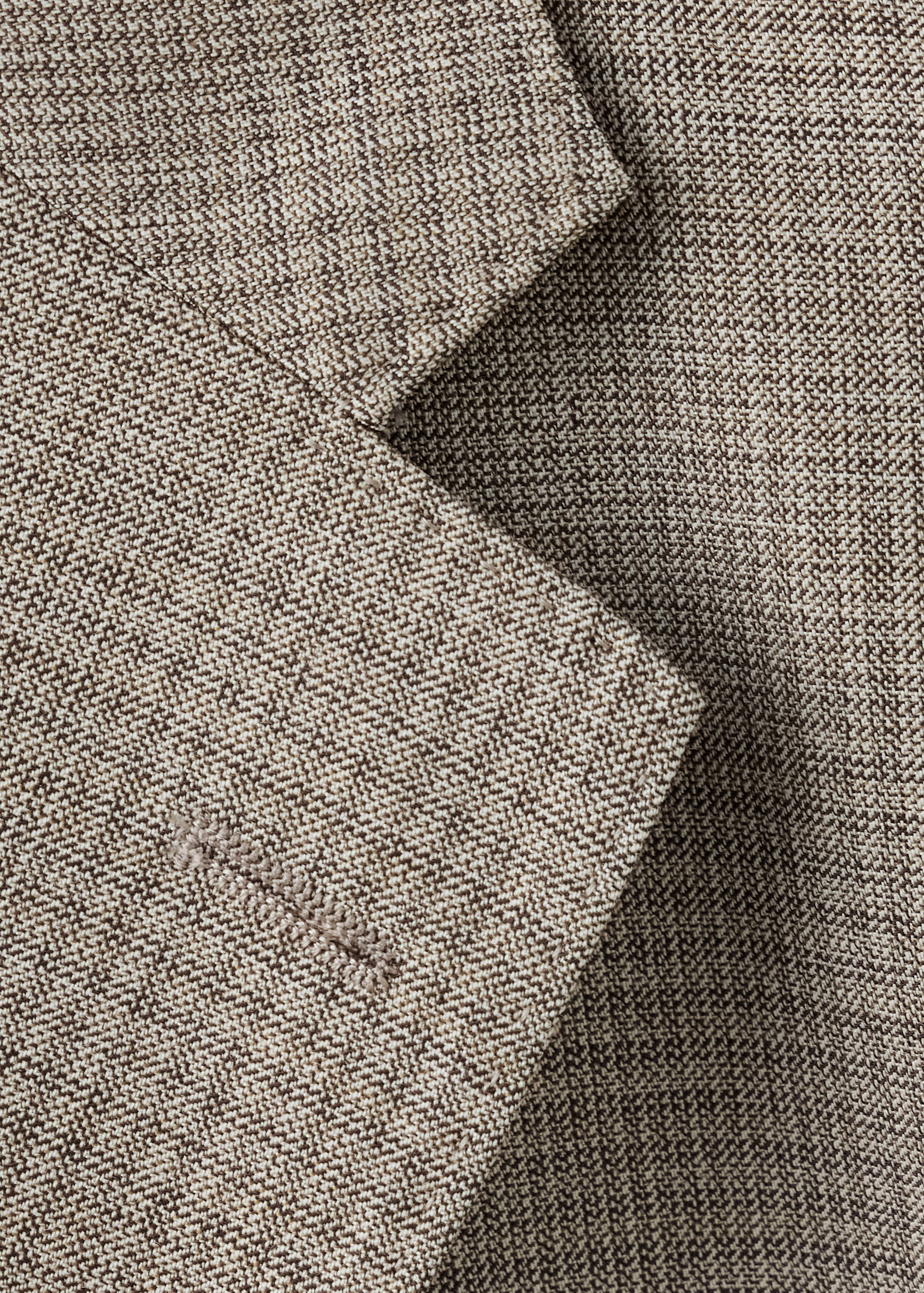 Checked wool blend slim-fit blazer - Details of the article 8