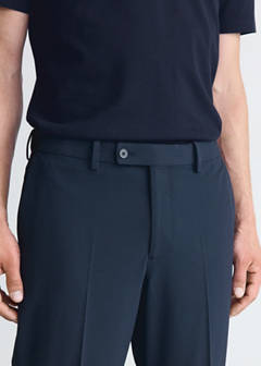 Thermoregulating slim fit suit trousers — Blue 4
