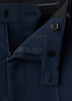 Thermoregulating slim fit suit trousers — Blue 11