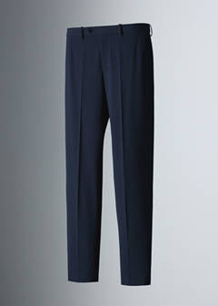 Thermoregulating slim fit suit trousers — Blue 8