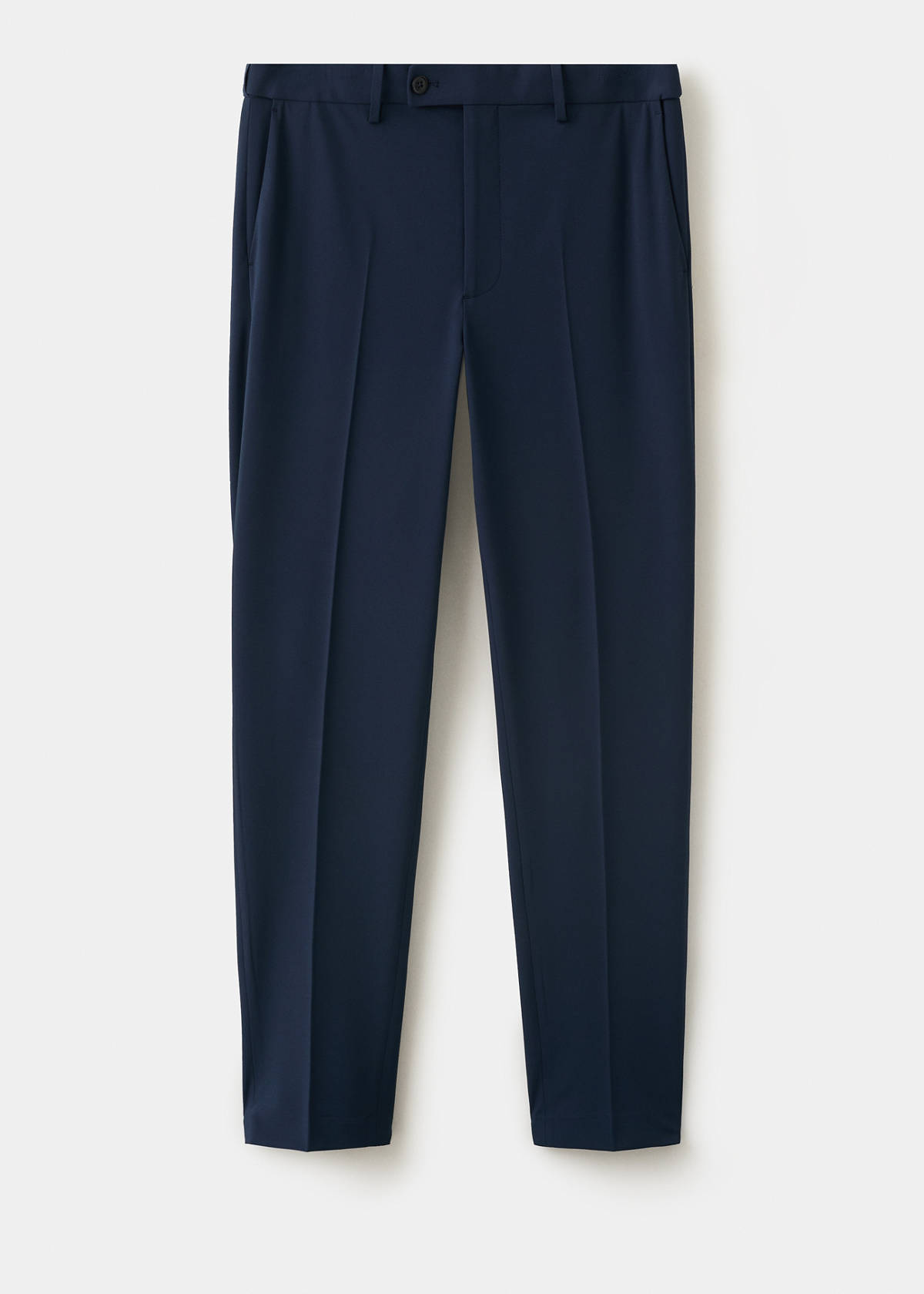 Thermoregulating slim fit suit trousers — Blue