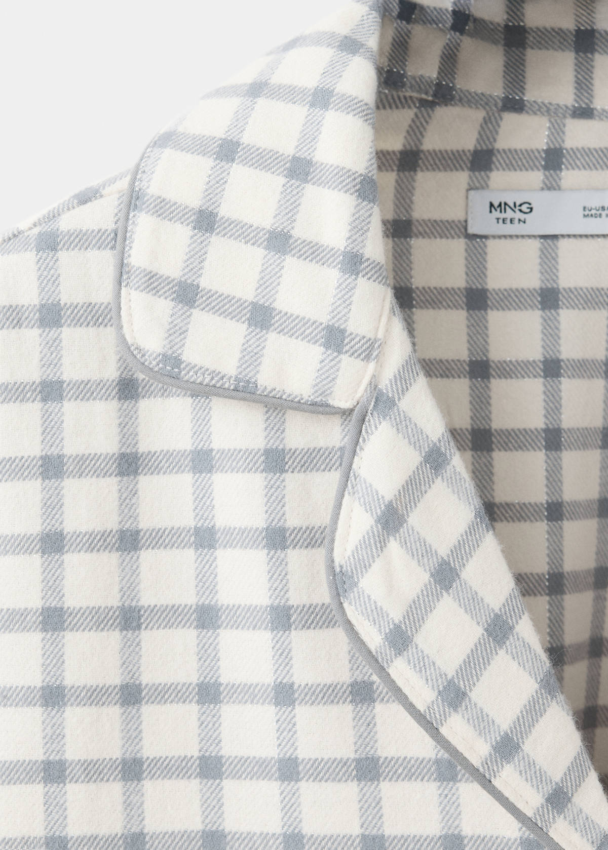 Checked cotton pyjamas — Off White