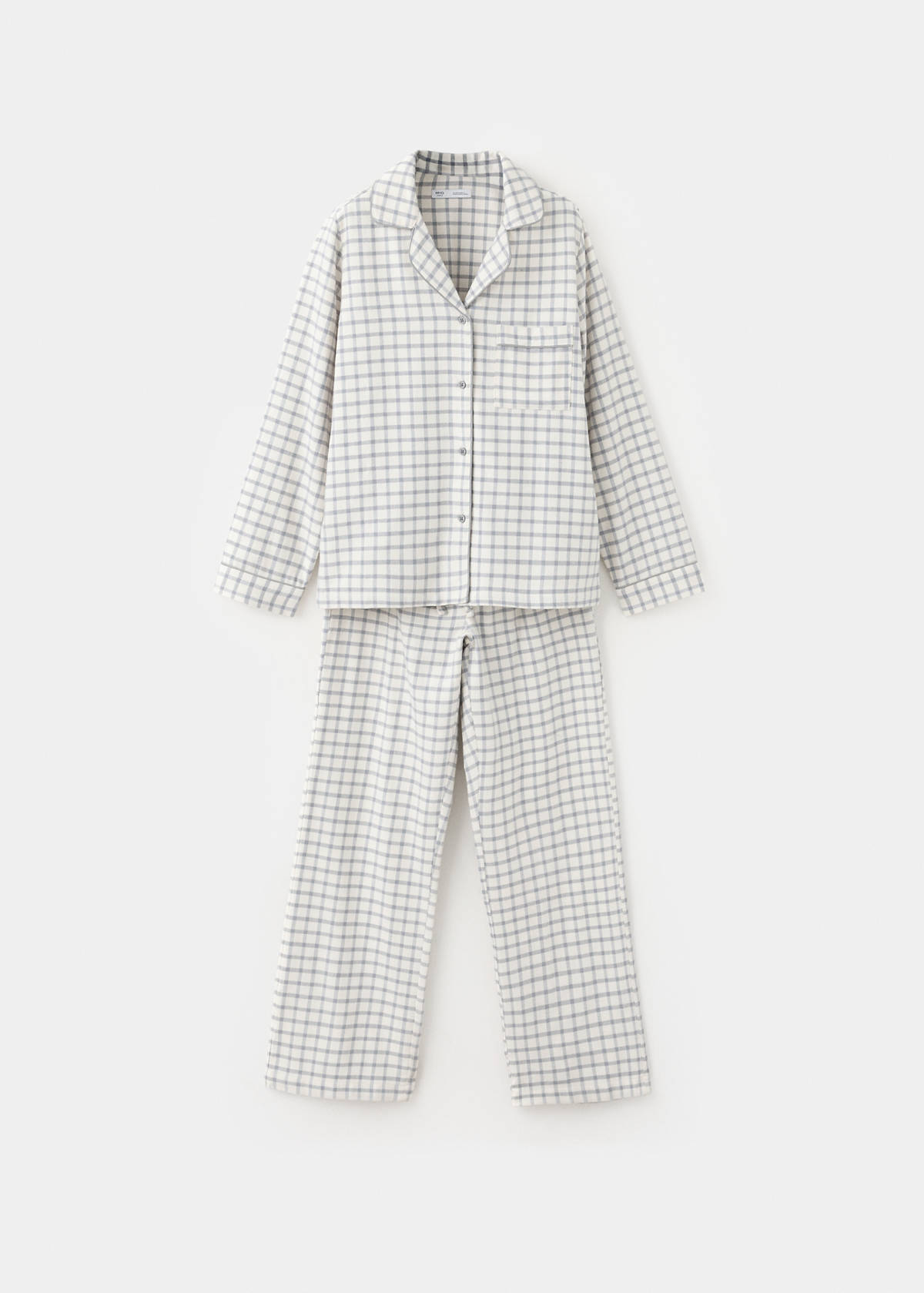 Checked cotton pyjamas — Off White