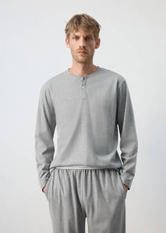 Long cotton pyjama pack — Grey 3